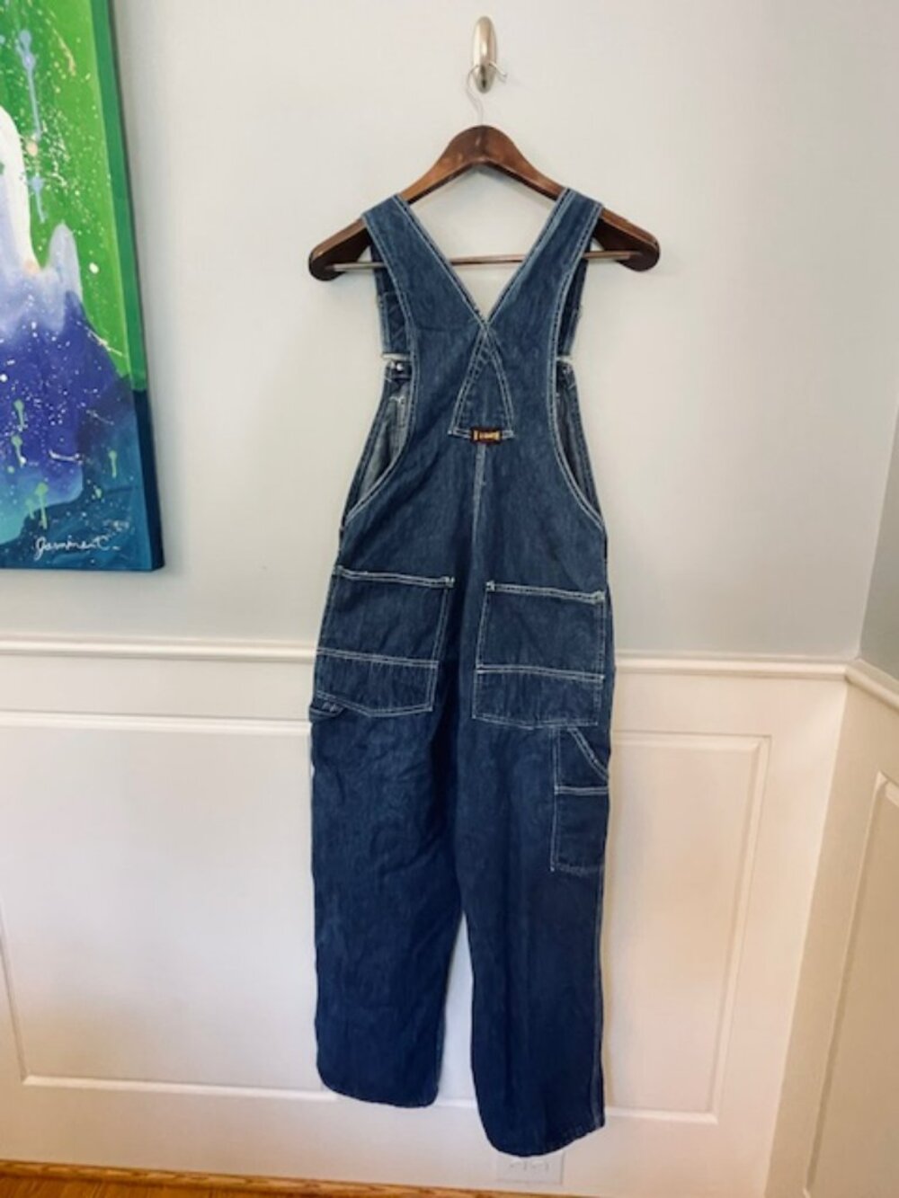 Big Smith Sanforized Union Made Vintage Workwear Denim Overalls Unisex 32 - Picture 10 of 14